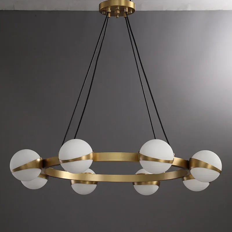 Nordic Creative Glass Ball LED Pendant Lights for Living Dining Room Restaunrant Kitchen Food Table Chandelier Luster Designer