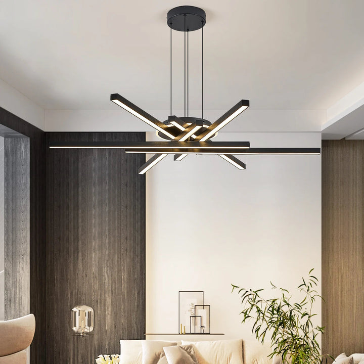 Nordic Led Chandelier Golden Black Pendant Lamp for Dining Living Room Table House Home Decor Desk Bar Lighting