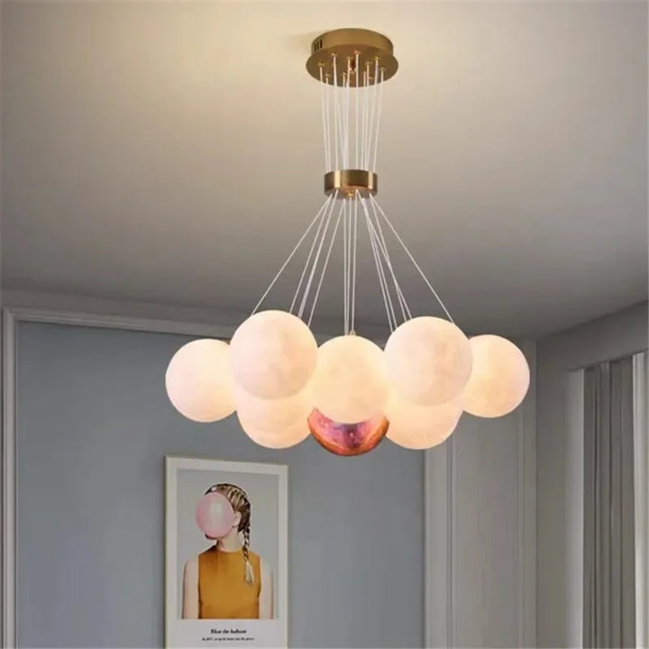 Nordic Round Glass Lamp Ball Postmodern Restaurant Bedroom Living Room Chandeliers Home Decoration Lusters Luminaires
