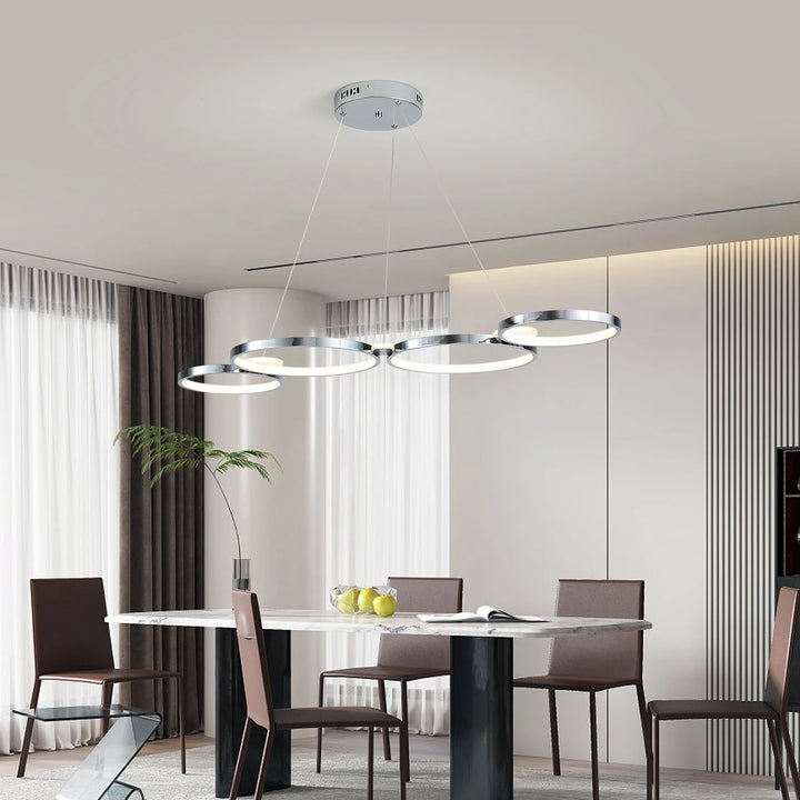 living room chandelier,Dimmable ceiling pendant chandelier,Led pendant lights for dining room kitchen Gold/chrome/black chandeliers