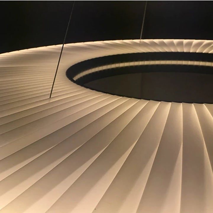 New Style Fabric LED Pendant Lights Ten Hours Round Parlor Shop Hotel Dining Room Hanglamp Art Deco Cord Adjustable