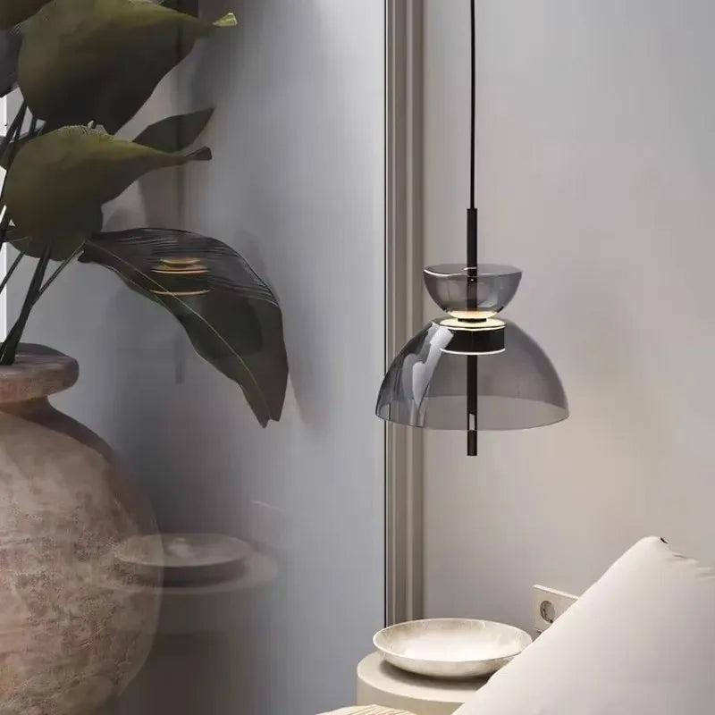 Nordic Glass LED Pendant Light for Restaurant Bedroom Bar Coffee Shop Kitchen Designer Chandelier Home Decor Lusters Lighting Fixtures