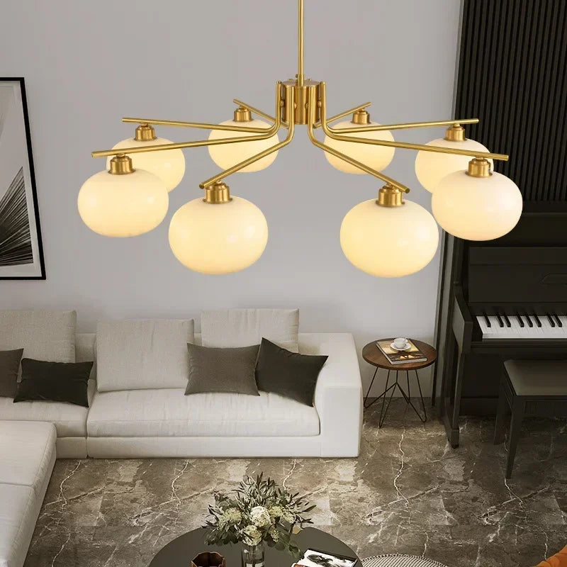 Modern Nordic LED Pendant Lights Simple Glass Home Decor Ceiling Chandeliers Restaurant Living Room Shop Interior Lightings
