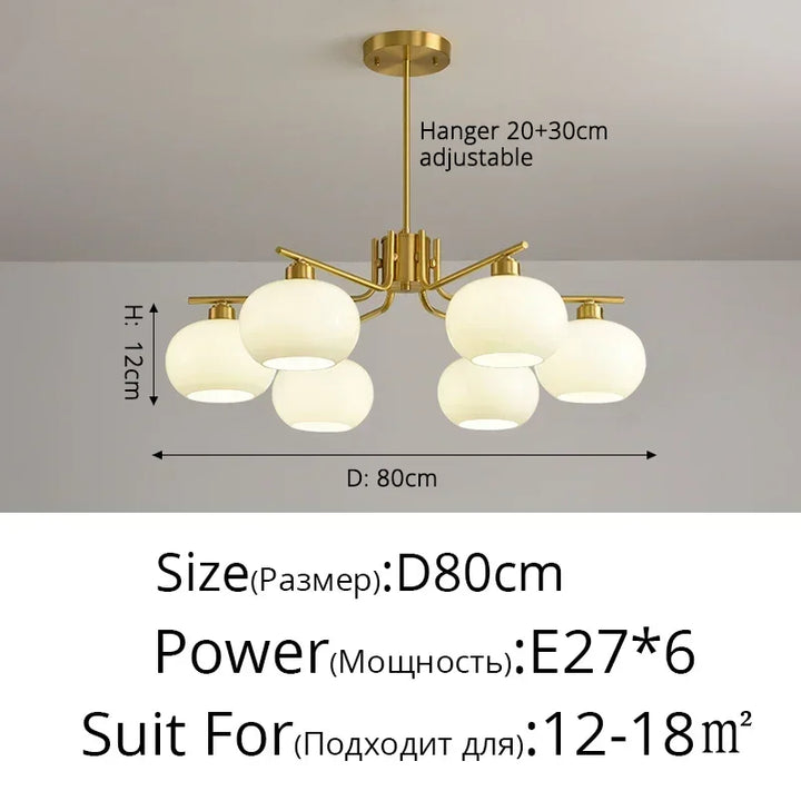 Modern Nordic LED Pendant Lights Simple Glass Home Decor Ceiling Chandeliers Restaurant Living Room Shop Interior Lightings