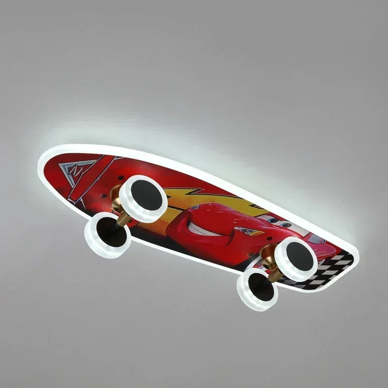 Creative Skateboard Ceiling Lights Nordic New Designer Children’s Room Lamps Modern Boy Girl Living Room Cartoon Decor