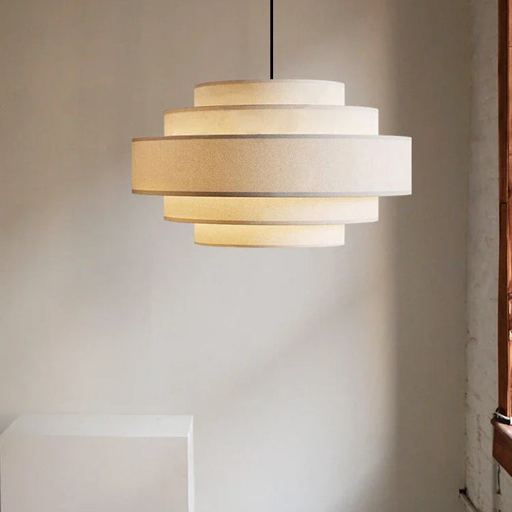 Nordic Fabric Pendant Light Wabi Sabi Led Chandelier for Living Room Bedroom Home Decor White cloth Pendant lamp