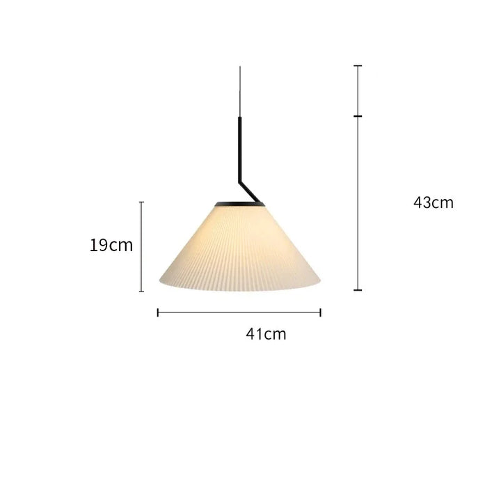 Nordic Pleated Cream LED Pendant Light For Living Room Kitchen Restaurant Chandelier Loft Hanging Lamp Luster Home Decoration