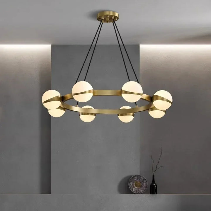Nordic Creative Glass Ball LED Pendant Lights for Living Dining Room Restaunrant Kitchen Food Table Chandelier Luster Designer