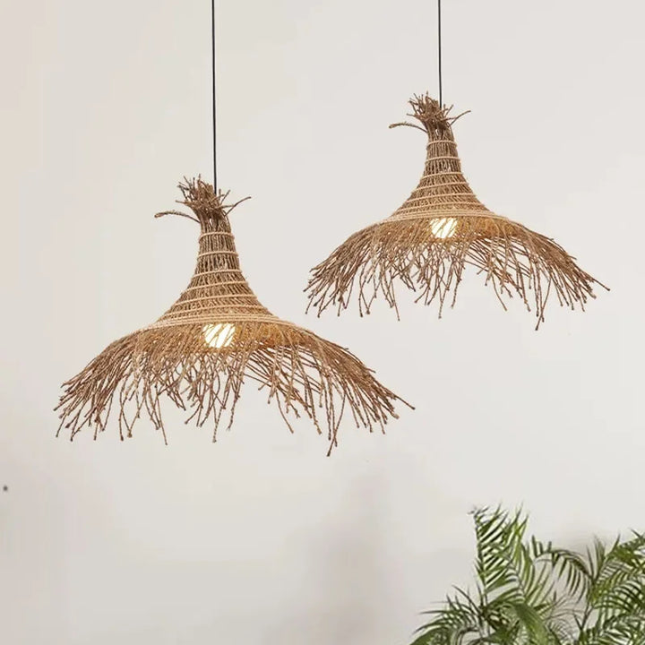 Suspension en fibres naturelles style bohème chic pour cuisine ou salo…


