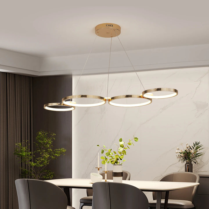 living room chandelier,Dimmable ceiling pendant chandelier,Led pendant lights for dining room kitchen Gold/chrome/black chandeliers