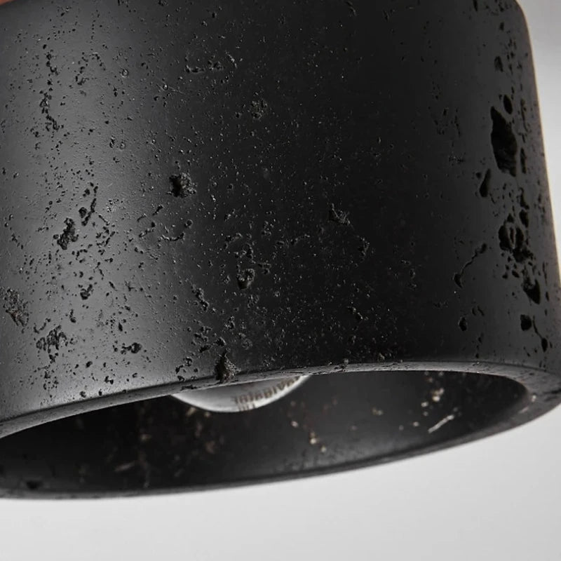 New Nordic Wabi Sabi Decorative Corridor Balcony Ceiling Stone Lamp Japanese Living Room Bedroom LED Black Wall Lamp Ceiling Lamp