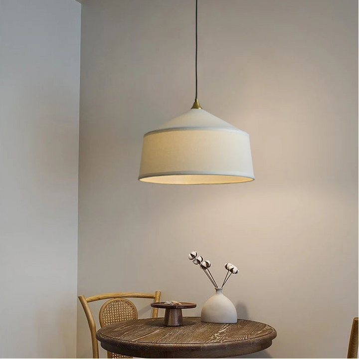 Suspension luminaire incandescente en tissus blanc ou noir