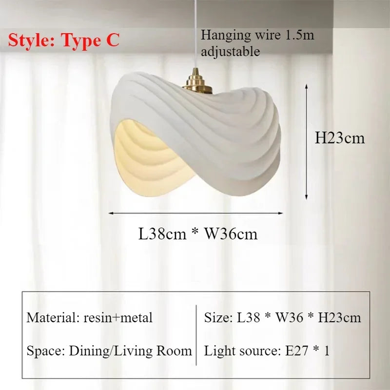 Nordic Pendant Lights Modern Resin Chandelier Home Decoration Hanging Lamps Luster for Living Dining Room Bedroom Hall Lighting