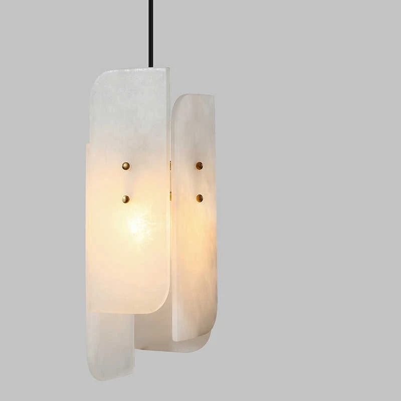 All copper natural marble pendant light restaurant bar counter bedroom modern luxury bedroom bedside small pendant light