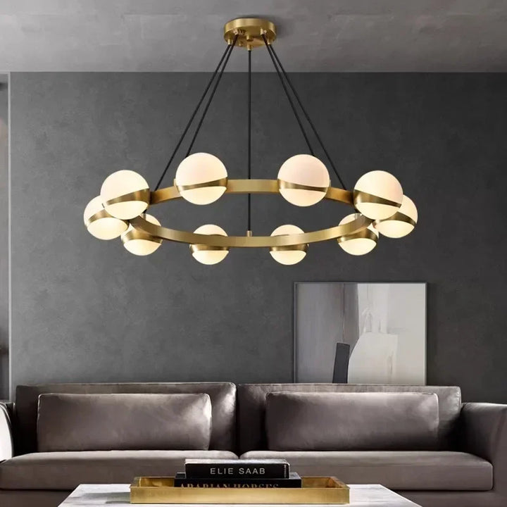 Nordic Creative Glass Ball LED Pendant Lights for Living Dining Room Restaunrant Kitchen Food Table Chandelier Luster Designer