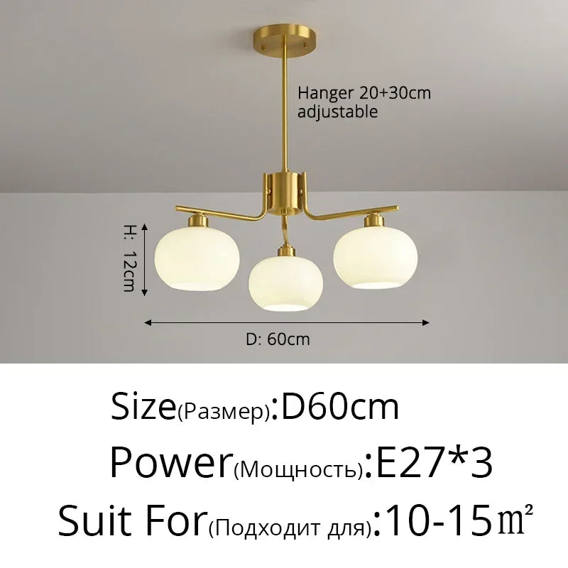 Modern Nordic LED Pendant Lights Simple Glass Home Decor Ceiling Chandeliers Restaurant Living Room Shop Interior Lightings