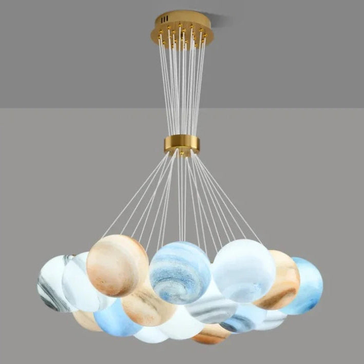 Nordic Round Glass Lamp Ball Postmodern Restaurant Bedroom Living Room Chandeliers Home Decoration Lusters Luminaires