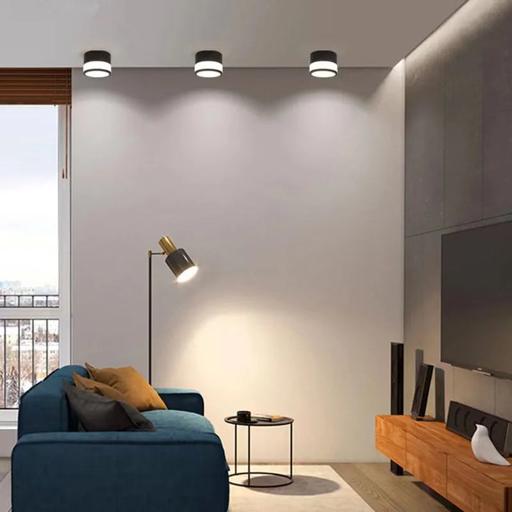 LED downlight ceiling light 9W 15W Nordic surface mounted LED spotlight, living room, bedroom, indoor lighting AC220V