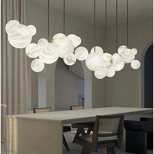 2025 Trendy Marble Joy Chrome Gold Hanging Lamps E14 LED Chandelier Lighting Luster Suspension Luminaire Lampen For Dinning Room