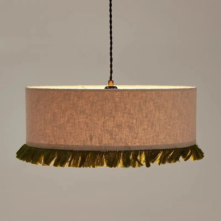 Living Room Bedroom Tassels Hanging Lamp Japan Cloth Pendant Light Vintage Restaurant Shop Chandelier for Mood Light Luster