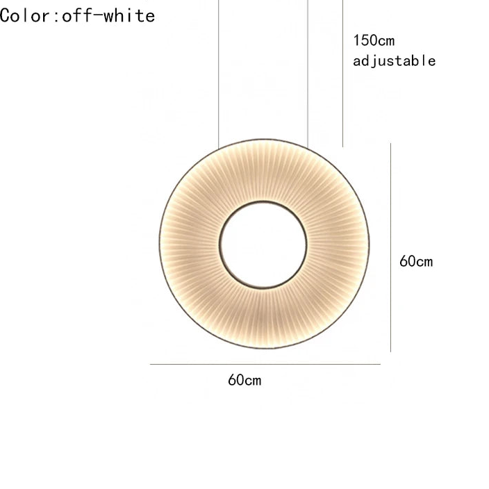 New Style Fabric LED Pendant Lights Ten Hours Round Parlor Shop Hotel Dining Room Hanglamp Art Deco Cord Adjustable