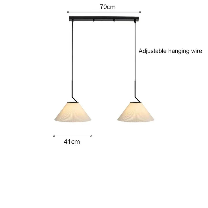 Nordic Pleated Cream LED Pendant Light For Living Room Kitchen Restaurant Chandelier Loft Hanging Lamp Luster Home Decoration
