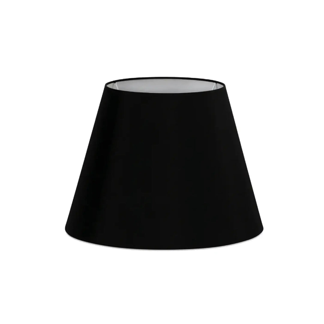 Grand abat-jour textile Ø 27 / 16 cm, H 20 cm noir de Faro Barcelona