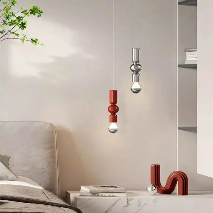Suspension luminaire minimaliste en métal et verre contemporaine