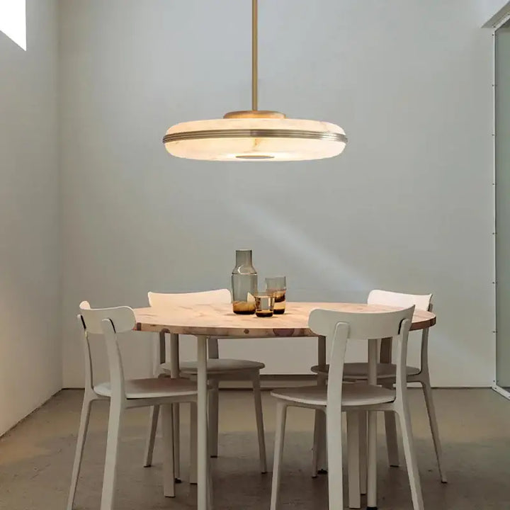 Suspension luminaire design led marbré pour salon moderne