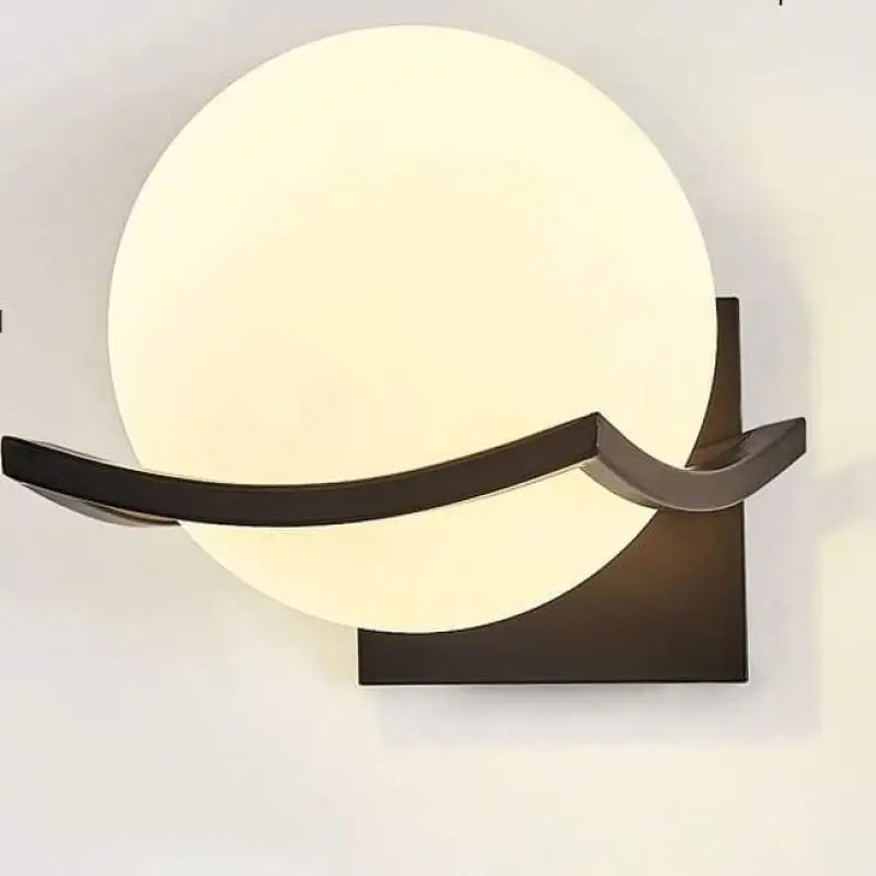 Applique Boule Verre Contemporaine Noir Ou Blanc