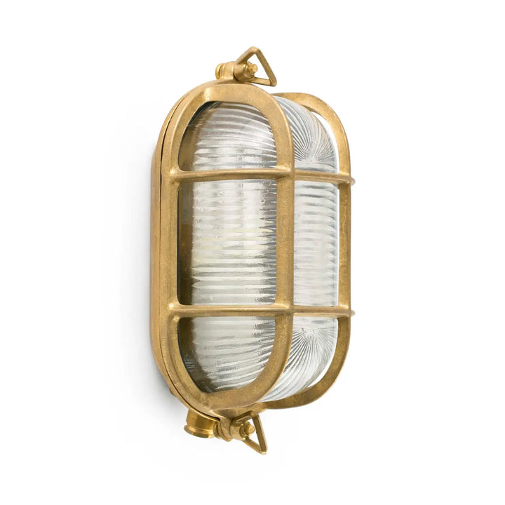 Applique extérieure Cabo en laiton et verre de Faro Barcelona
