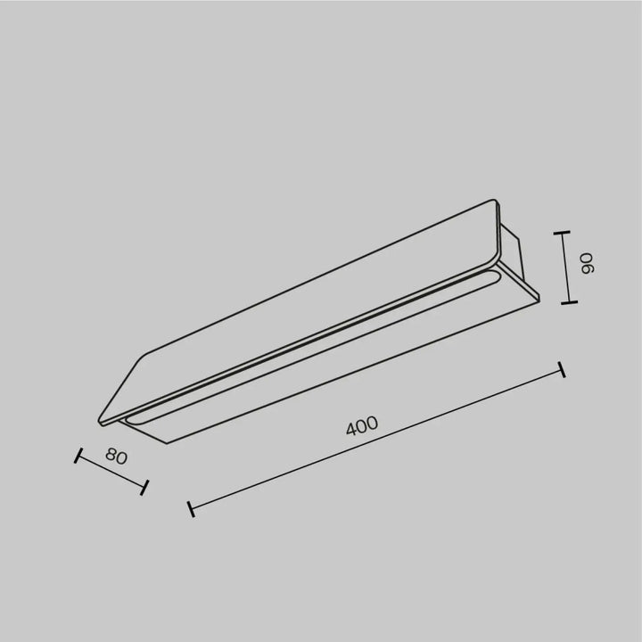 Applique extérieure led trupp en acier noir avec finition métallique et dimensions précises pour d’une porte moderne
