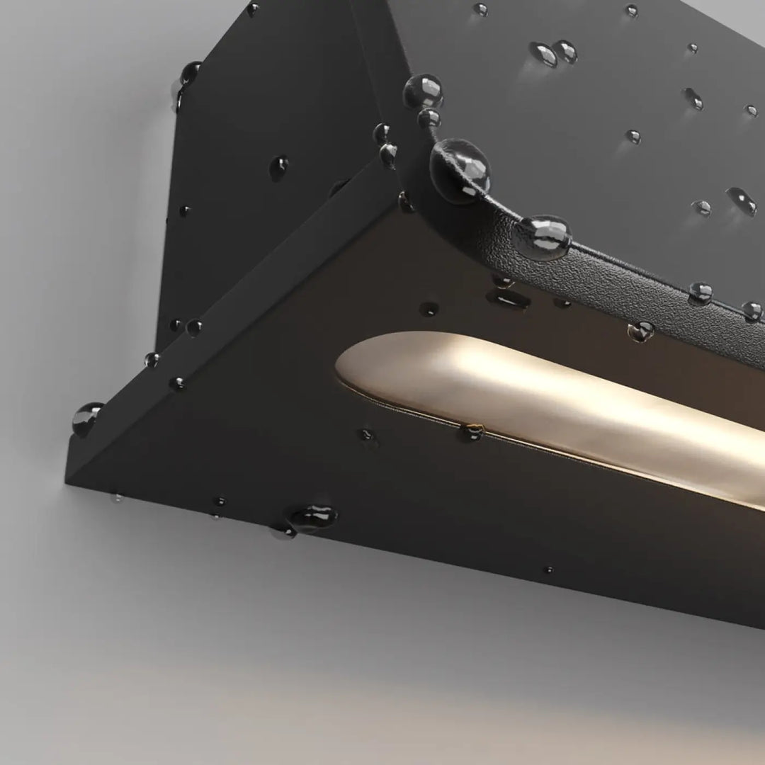 Applique extérieure led en acier noir avec finition matte et éclairage led intégré pour d’une porte design TRUPP