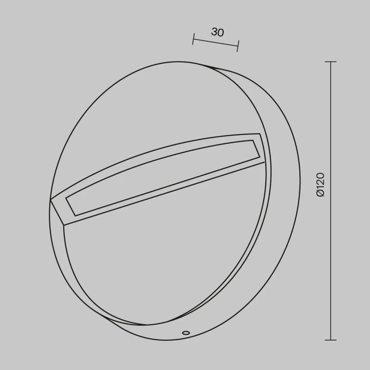 Applique extérieure balise ronde avec lumière douce concentrique design minimaliste en métal pour mur extérieur