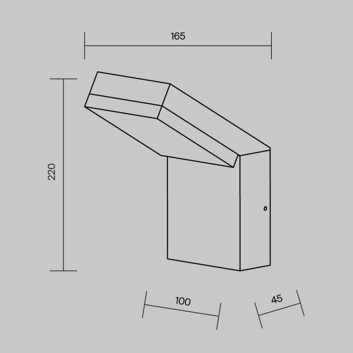 Applique extérieure cadre asymétrique en acier noir avec robinet moderne minimaliste au design angulaire précis