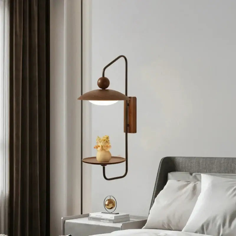 Applique led murale bois métal style scandinave élégant