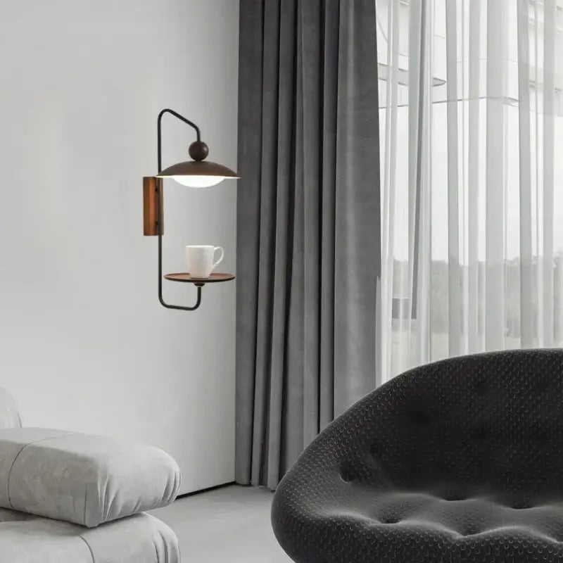 Applique led murale bois métal style scandinave élégant