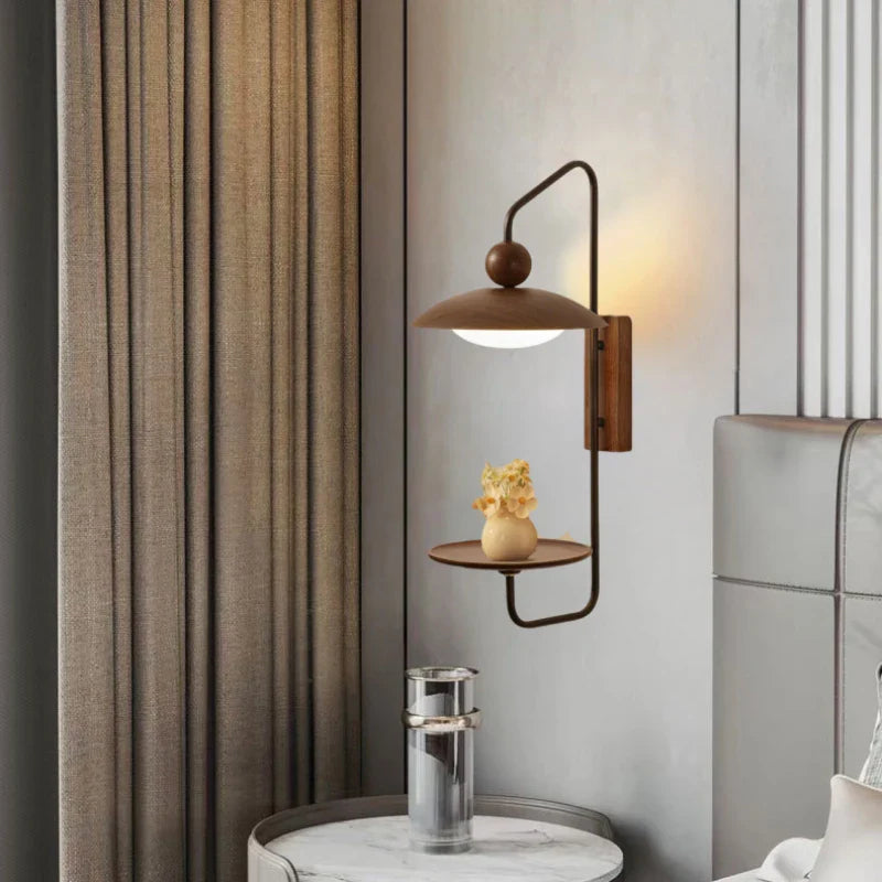 Applique led murale bois métal style scandinave élégant