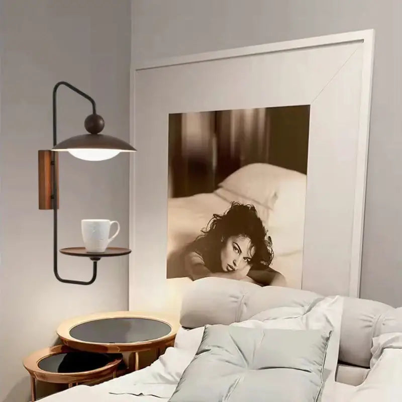 Applique led murale bois métal style scandinave élégant