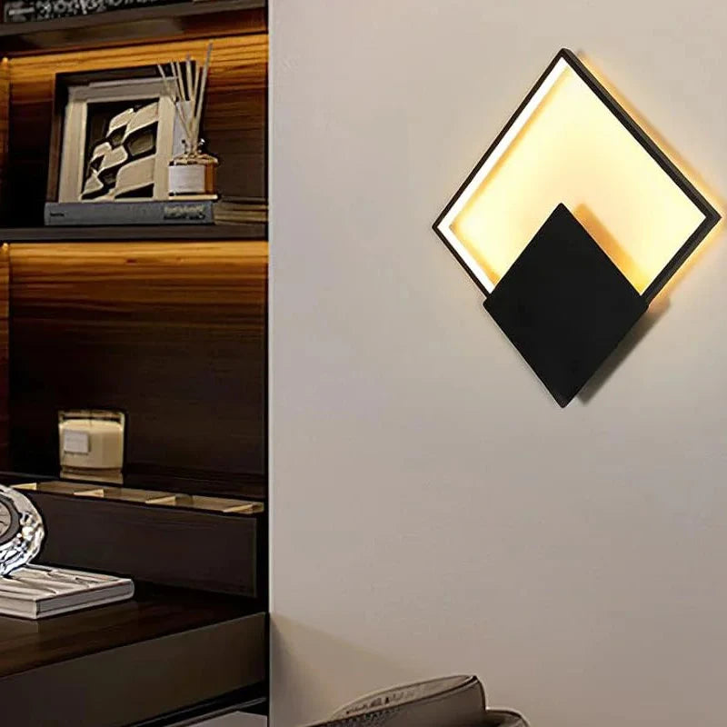 Applique led murale carrée design contemporain finition