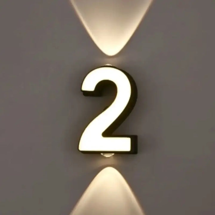 Applique Led Murale Chiffre Lumineux Design Raffiné