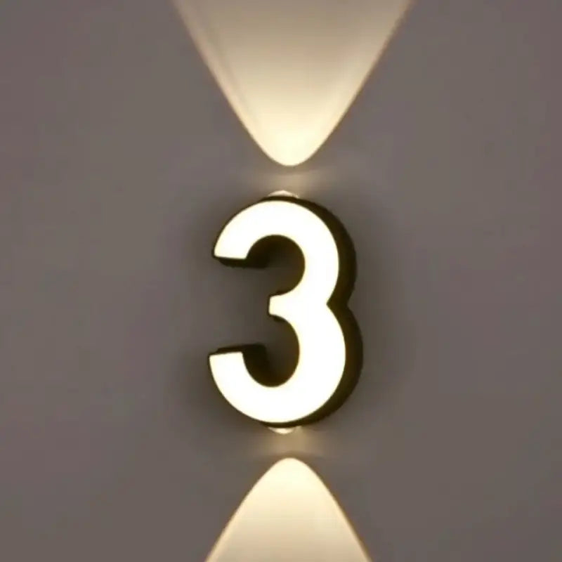 Applique Led Murale Chiffre Lumineux Design Raffiné