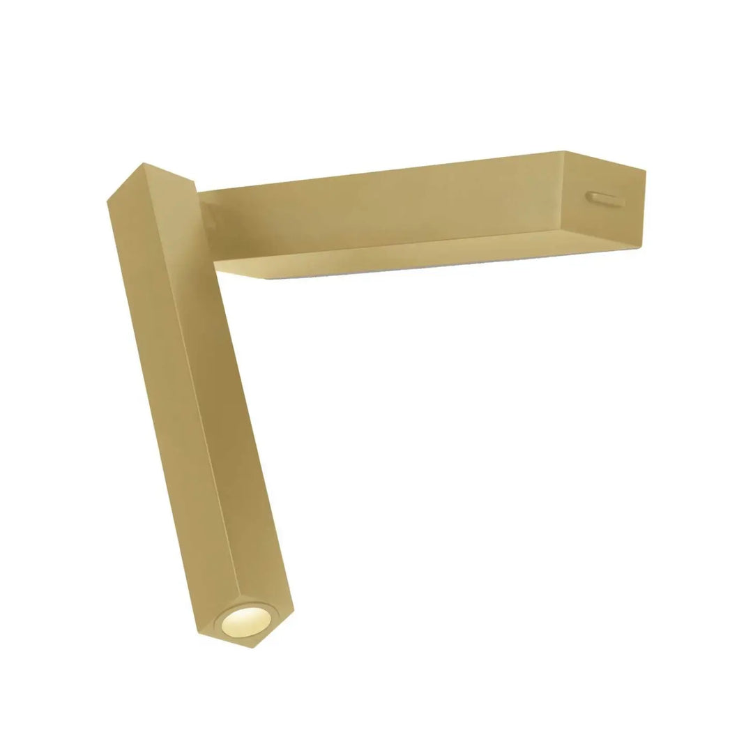 Applique liseuse Hall Slim dorée en aluminium #couleur_dore