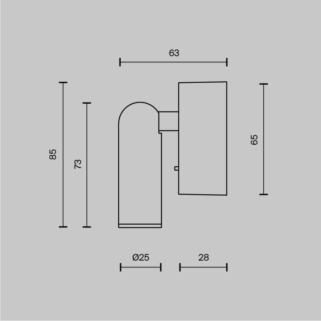 Applique liseuse murale noire minimaliste avec bras courbé et module carré liseuse mirax