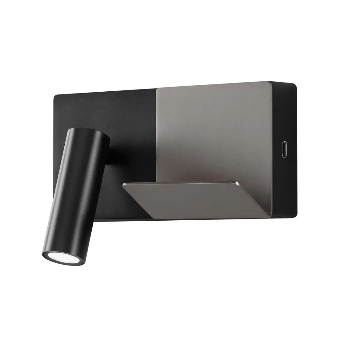 Applique liseuse E-lamp Mini noire #couleur_noir