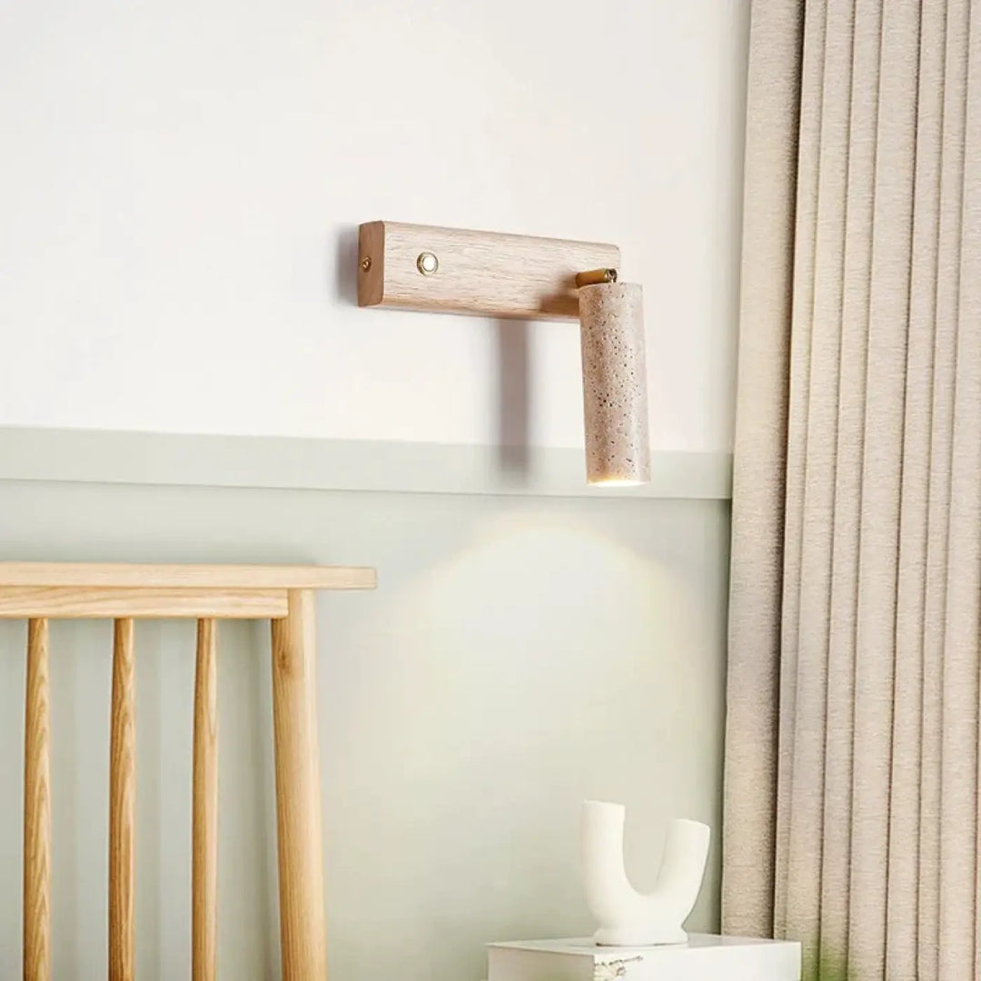 Applique moderne en bois avec interrupteur style chic