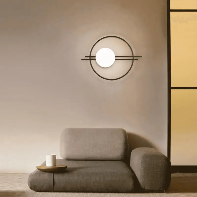 Applique Murale Boule Globe Suspendu en Or ou Noir