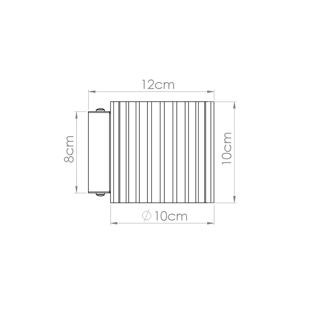 Applique murale aura bordeaux forme unique inspirée avec radiateur cylindrique 12 cm sur 8 cm et base circulaire 10 cm