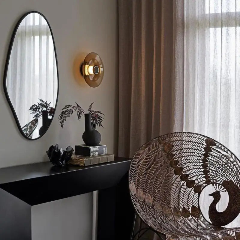 Applique Mural Led Circulaire En Verre Et Aluminium