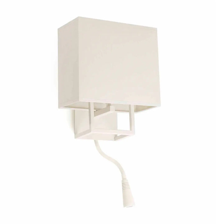 Applique murale Vesper blanche avec liseuse de Faro Barcelona